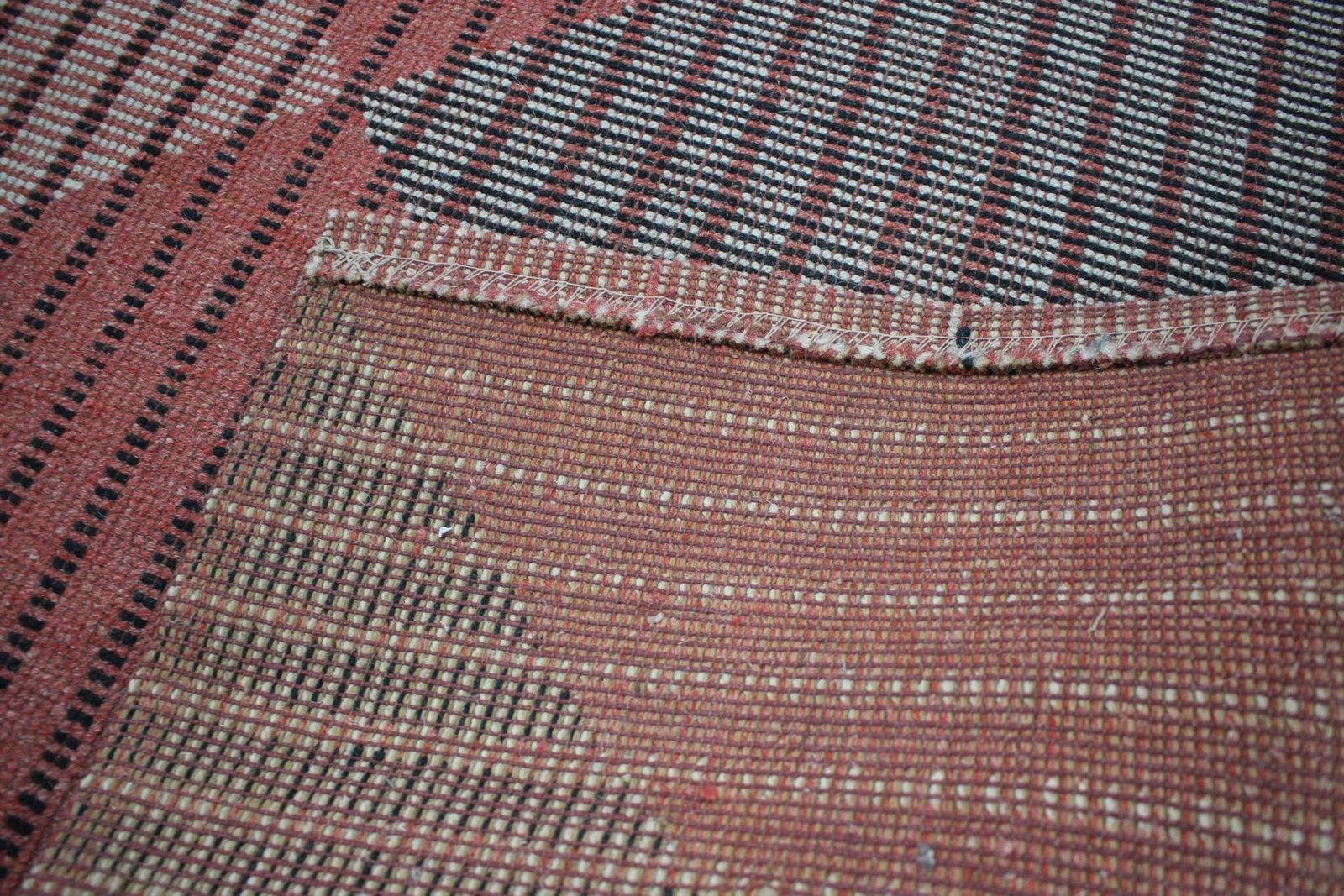 Xl Mid Century Bouclé Abstract Design Geometric Rug / Carpet, 1950s photo 2882.0