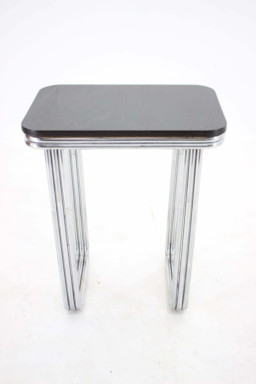 Bauhaus Art Deco Tubular Steel Chrom Table   1930s photo vinterior