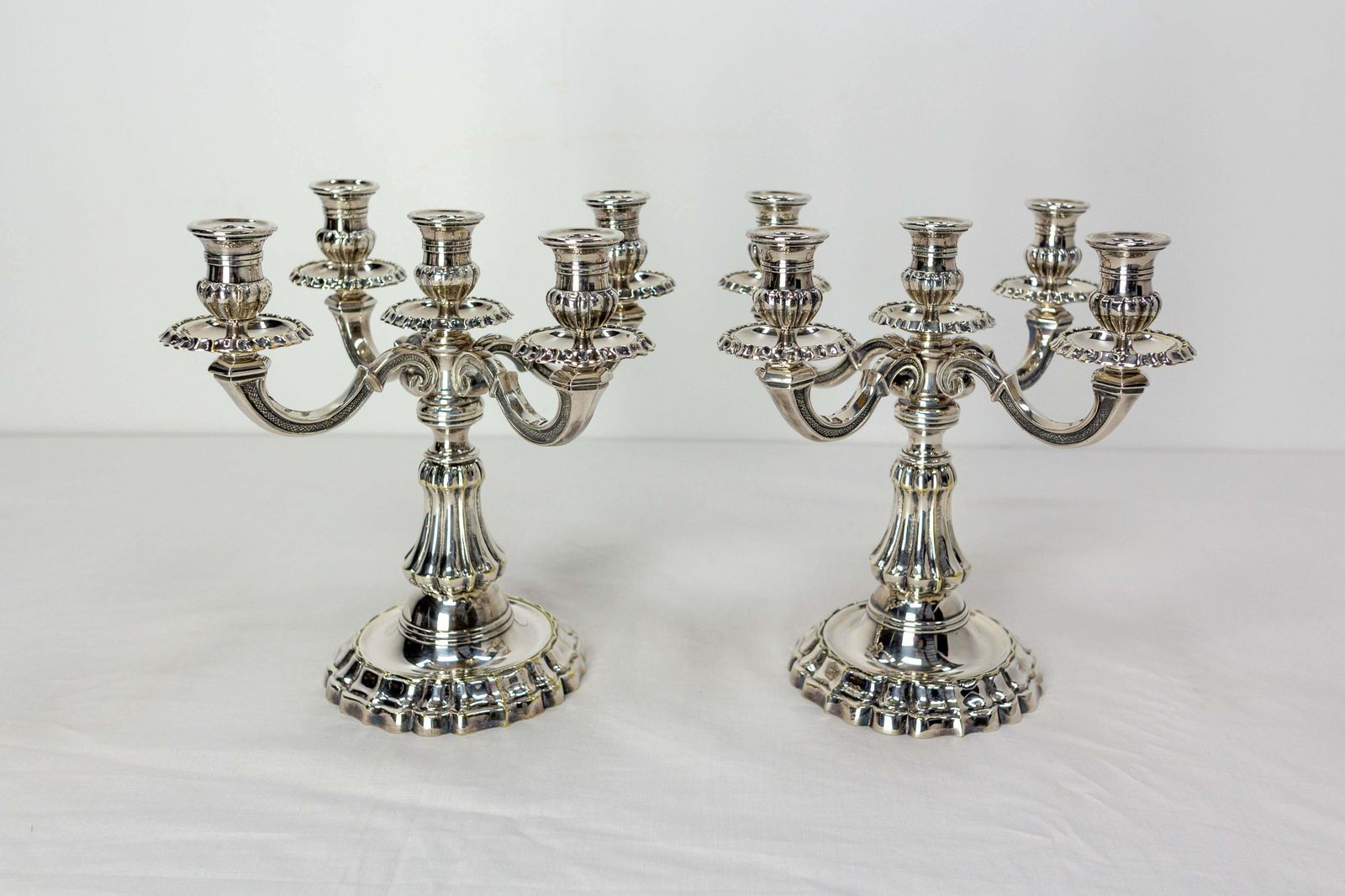 Pair Of Bronze Candleholders Louis XV Style, French, Late 19th Century photo furniture