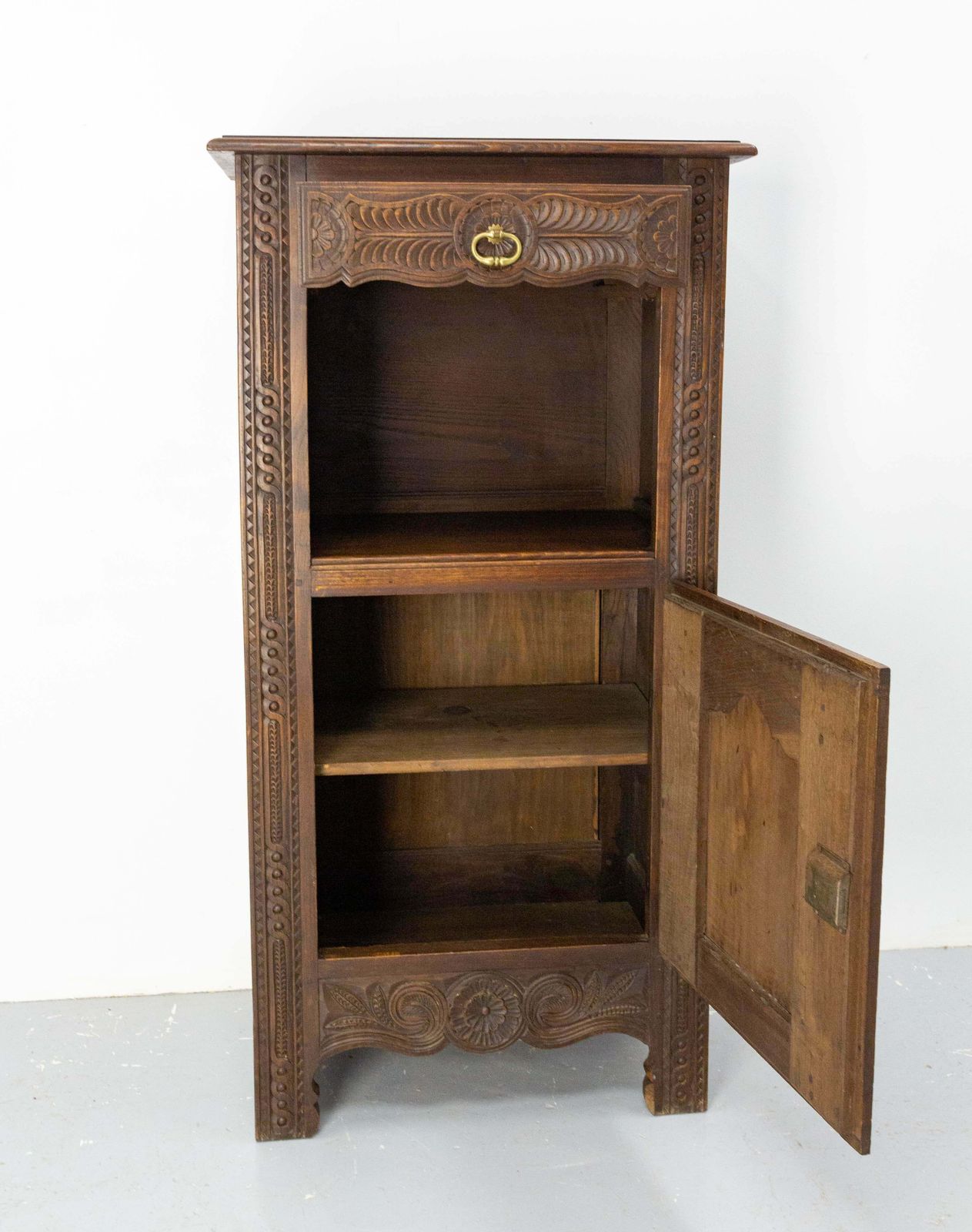 photo furniture Chestnut Side Table Or Little Buffet, Sailor & Boats French Britanny, Circa 1940