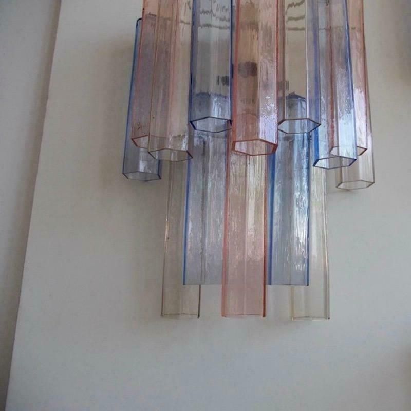 Aureliano Toso Pink And Blue Murano Glass Wall Applique photo Lighting