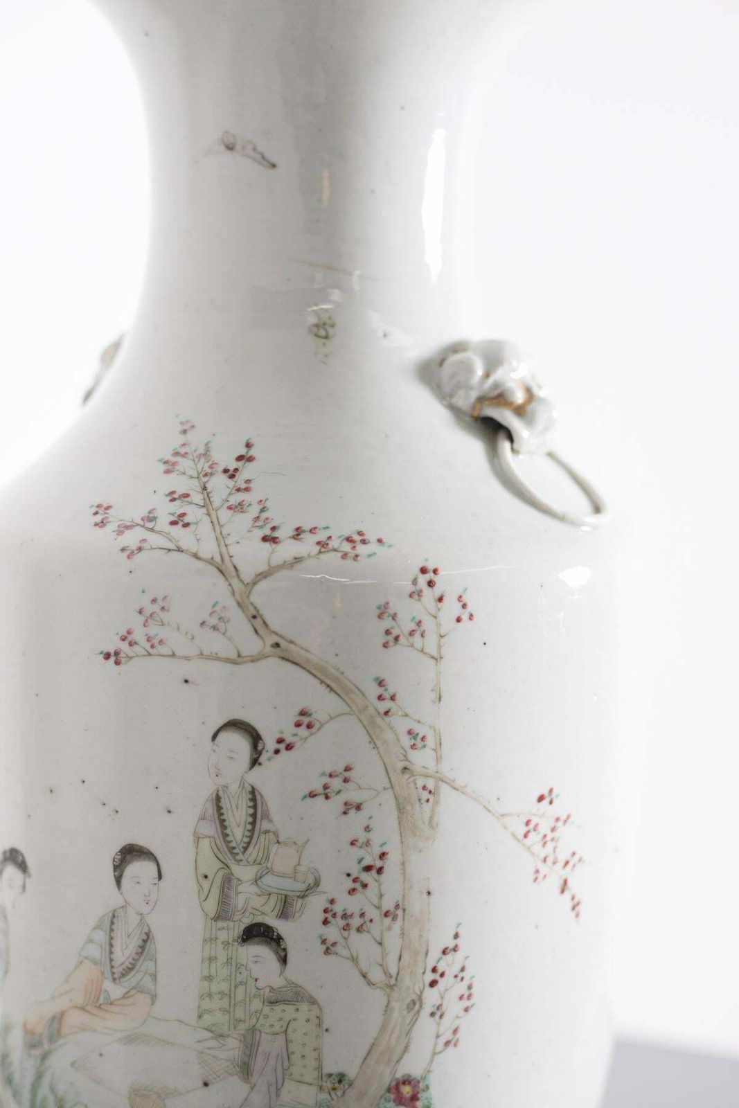 Chinese Porcelain Vase Of Ladies In The Garden photo Home Decor