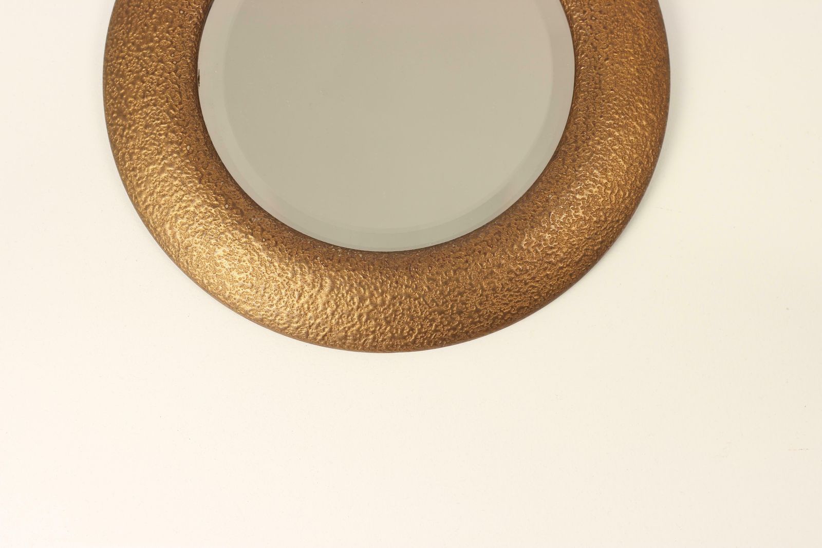 Art Deco Portal Mirror With Textured Gilt Gesso Surround And Bevelled Glass photo for sale