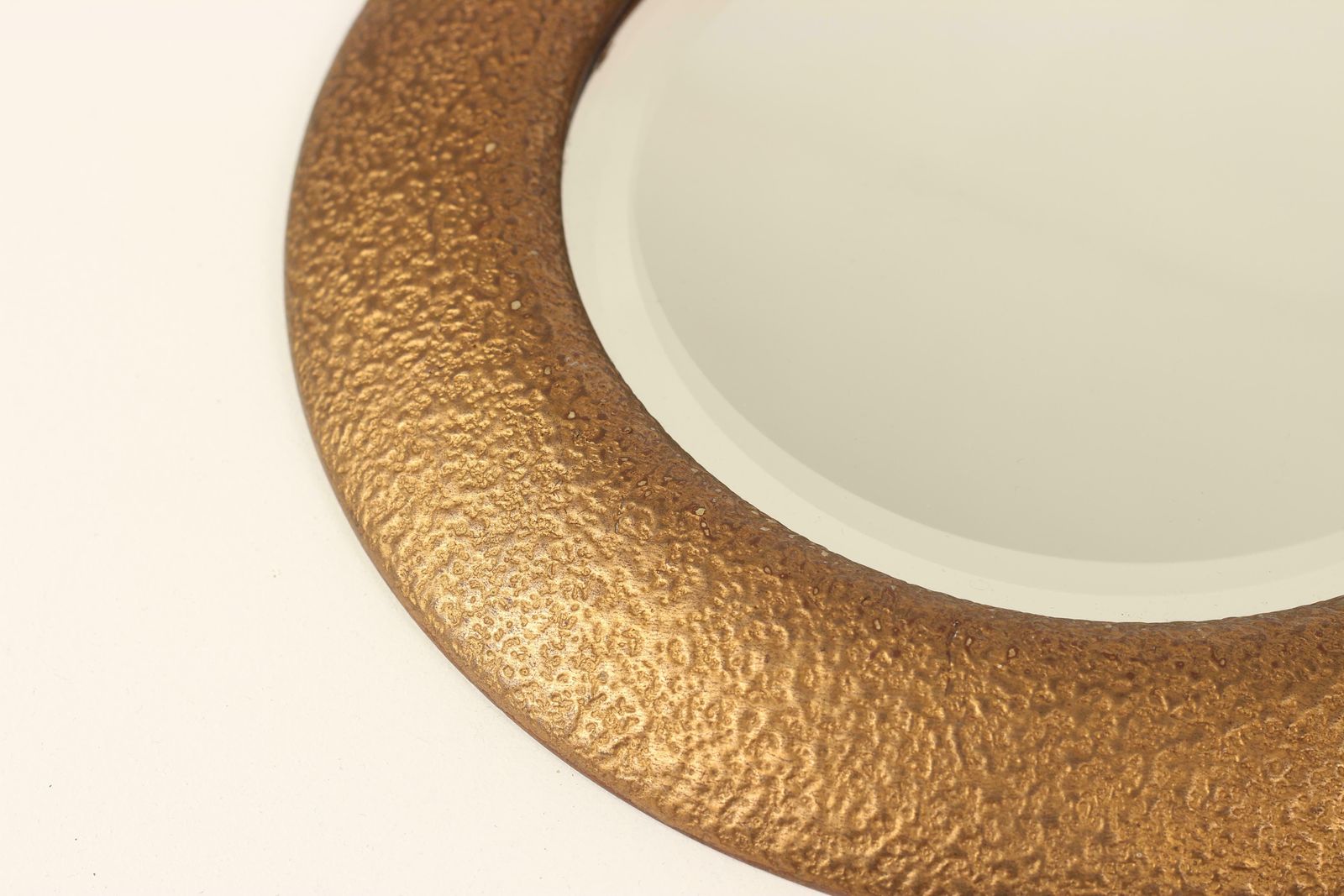 Art Deco Portal Mirror With Textured Gilt Gesso Surround And Bevelled Glass photo 163.0