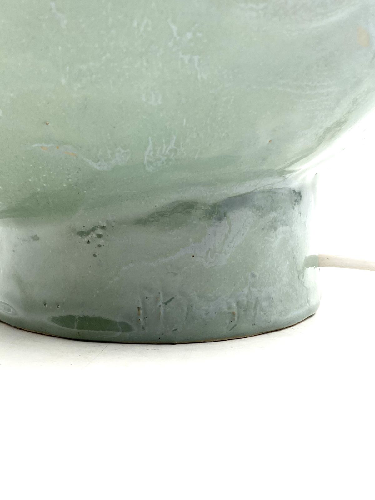 950.0 Organic Modern Aquamarine Ceramic Lamp, France, 1980s photo