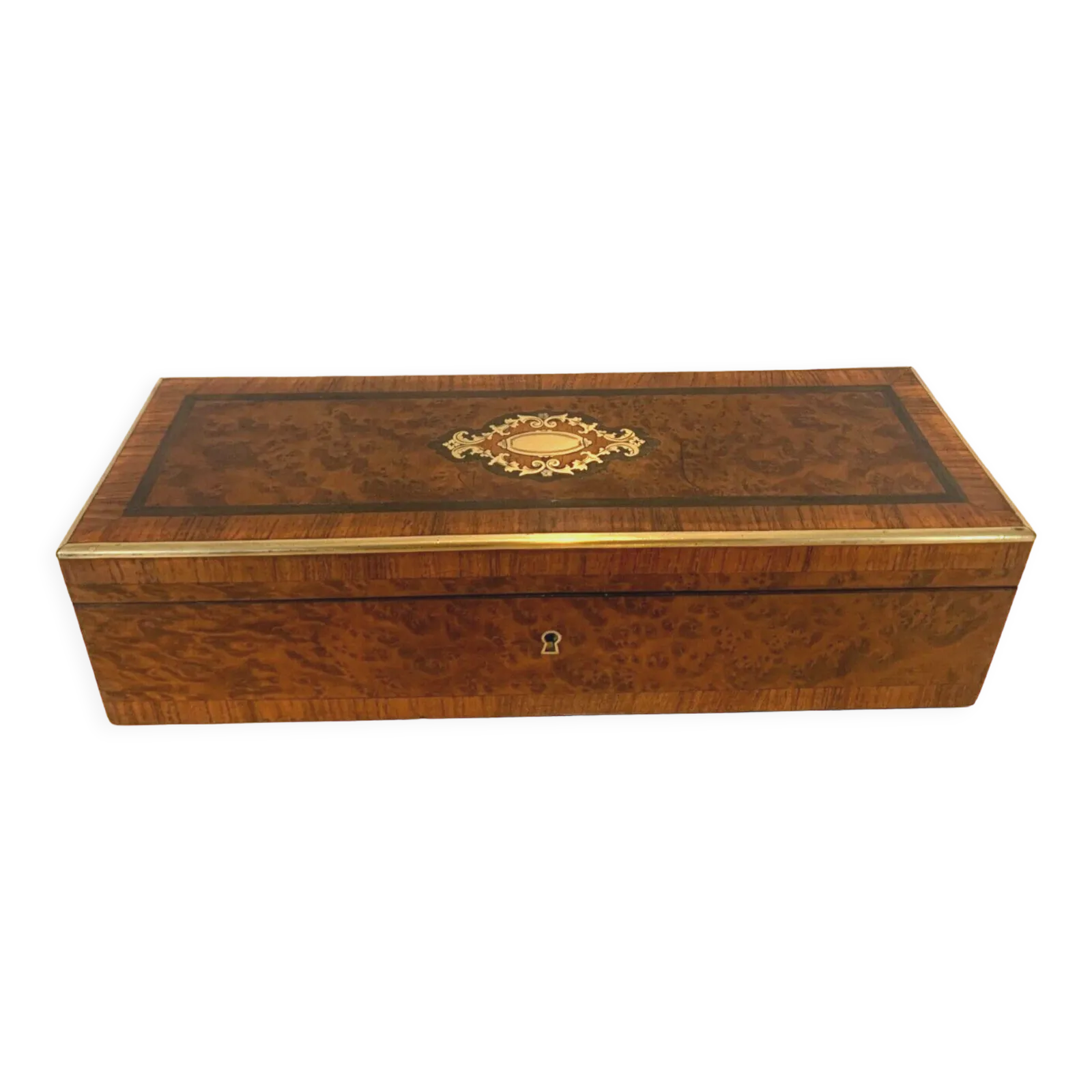 Blackened Wooden Glove Box Napoleon III Marquetry Boulle XIX Century