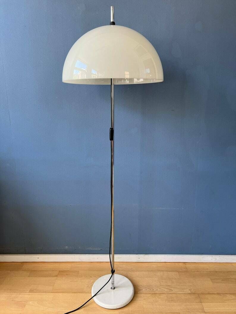 Vintage Dijkstra Mushroom Floor Lamp With White Acrylic Glass Shade photo 767.6