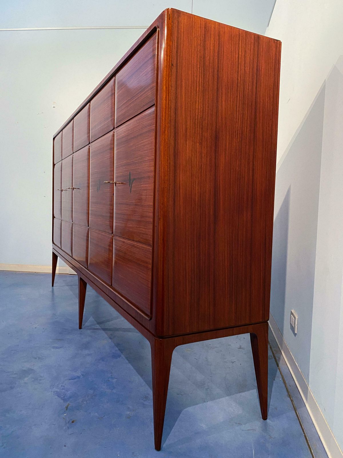 Italian Mid Century Modern Tall Sideboard Cabinet Designed By Paolo Buffa, 1950 photo buy
