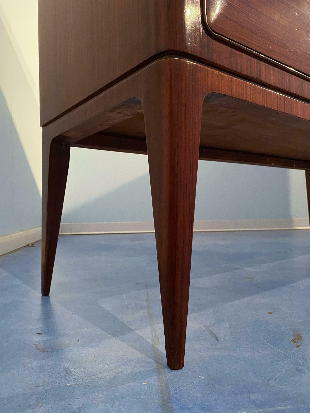 Furniture Italian Mid Century Modern Tall Sideboard Cabinet Designed By Paolo Buffa, 1950 photo