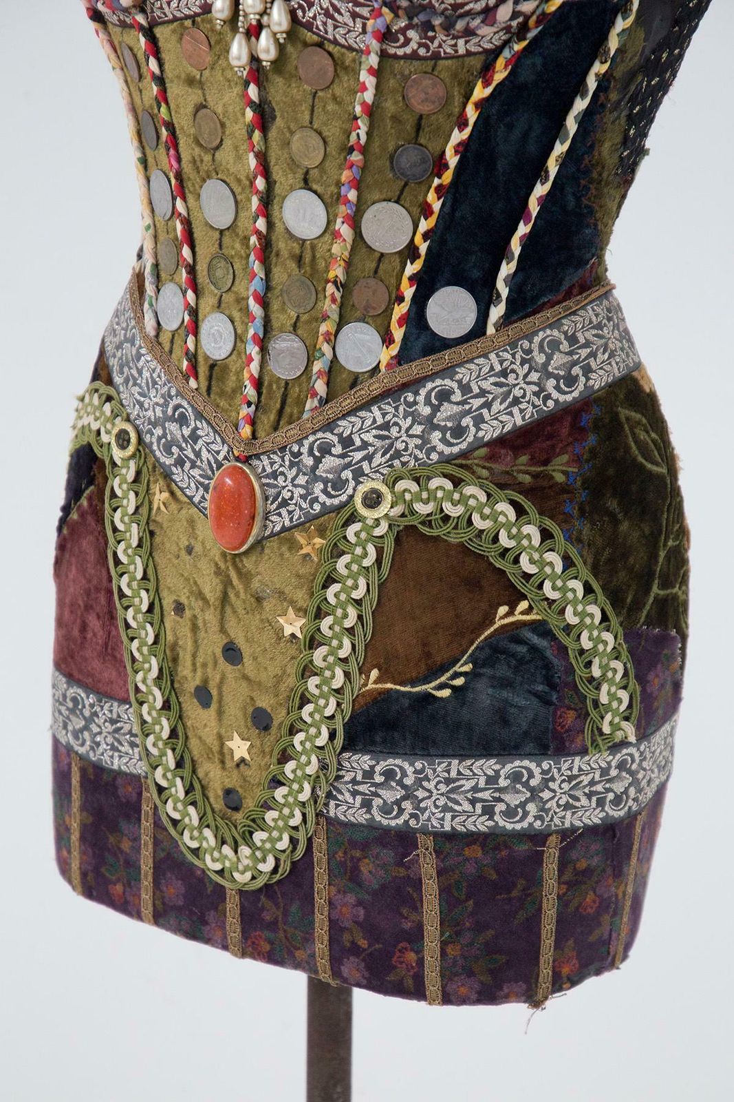 Susanna Hardage Mannequin With Textile Assemblage, Coins And Costume Jewellery photo Home Decor