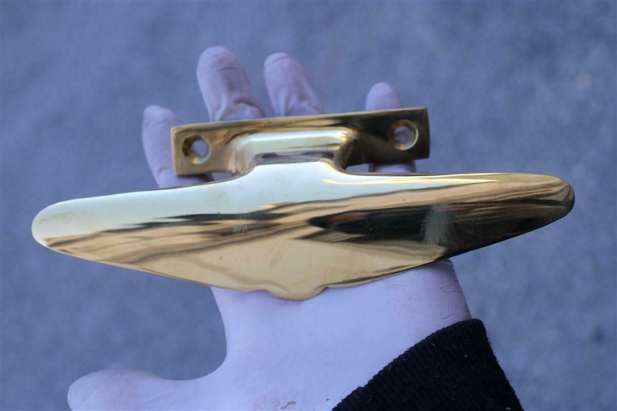 photo furniture Mid Century Pair Of Italian 1950s Handles Solid Brass Gold Aeroplane Tail Italy