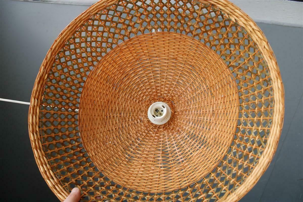 Sardinian Dome Chandelier Hand Woven Straw Green Color Midcentuy Italy Design photo buy