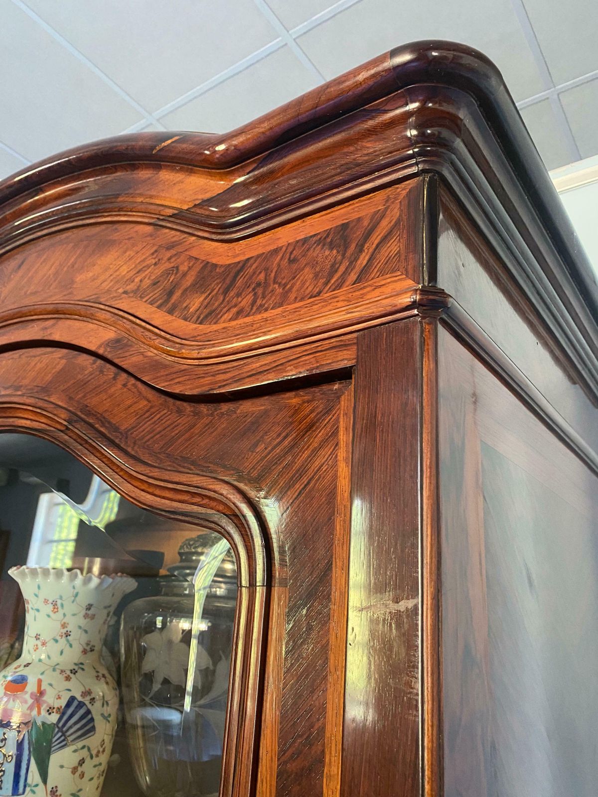 Antique French Showcase Bookcase Louise Philippe, 1850s photo buy