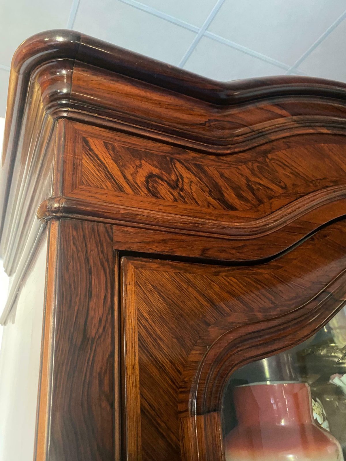 1597.0 Antique French Showcase Bookcase Louise Philippe, 1850s photo