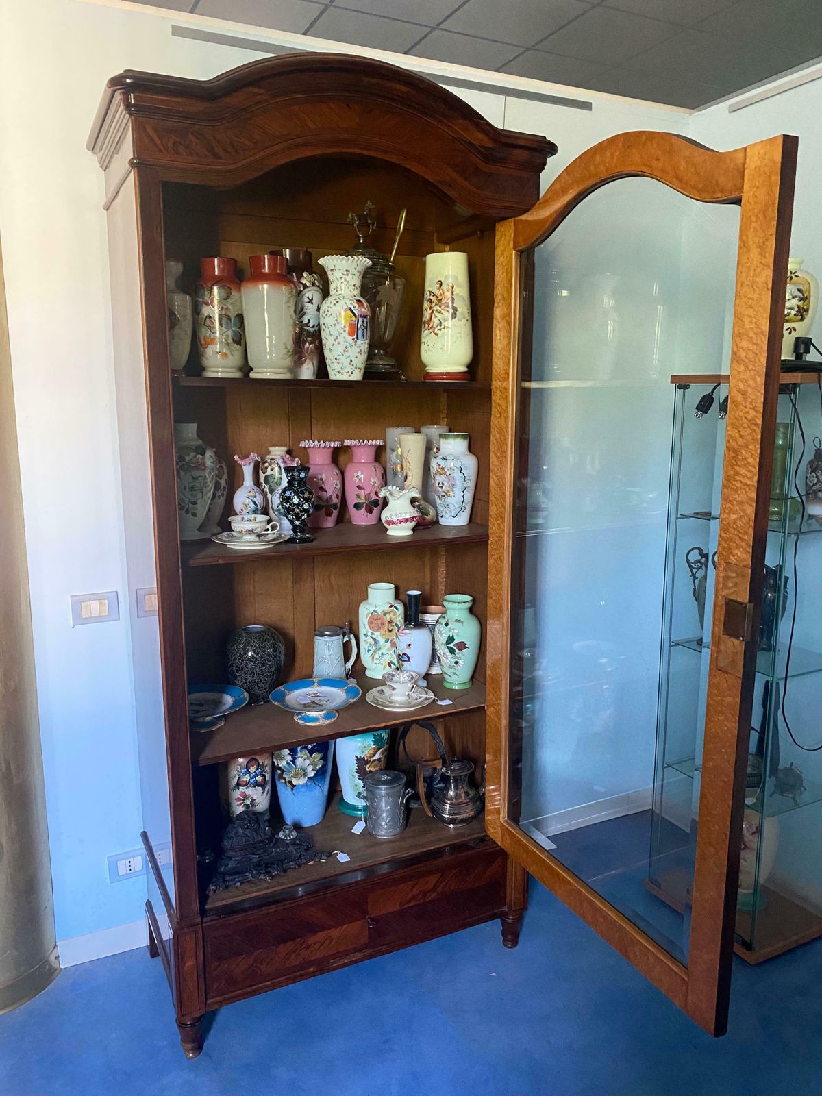 photo buy Antique French Showcase Bookcase Louise Philippe, 1850s