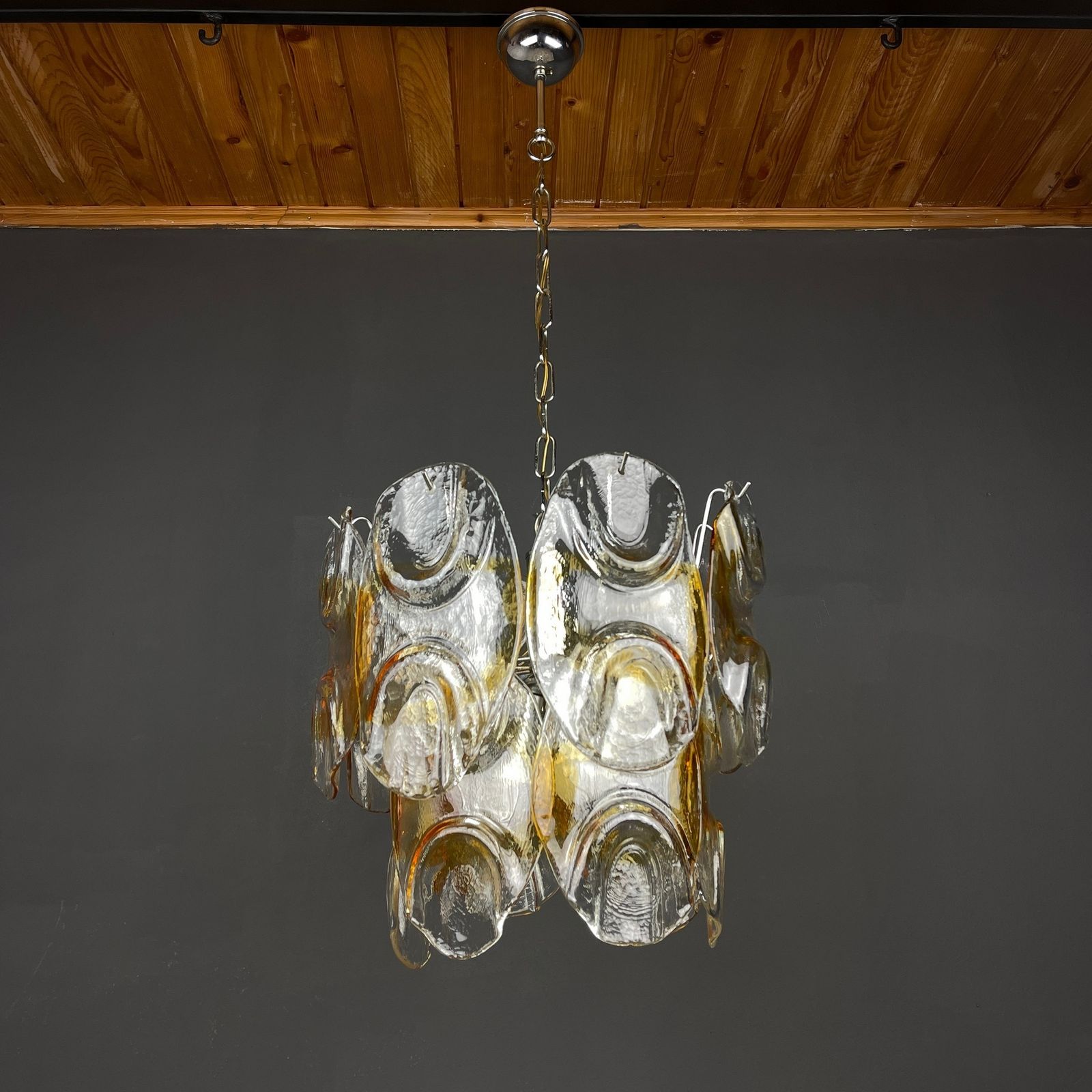 Murano Chandelier By Mazzega Italy 1960s