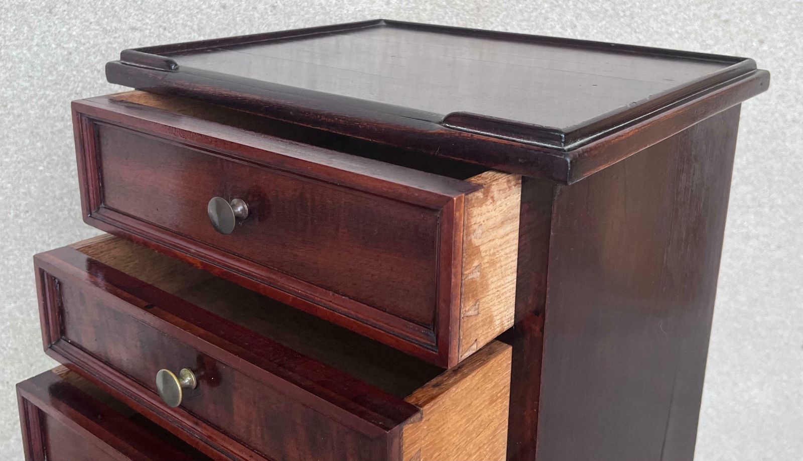 Antique Louis XV French For Drawers Nightstands With Lock, Set Of 2 photo vintage