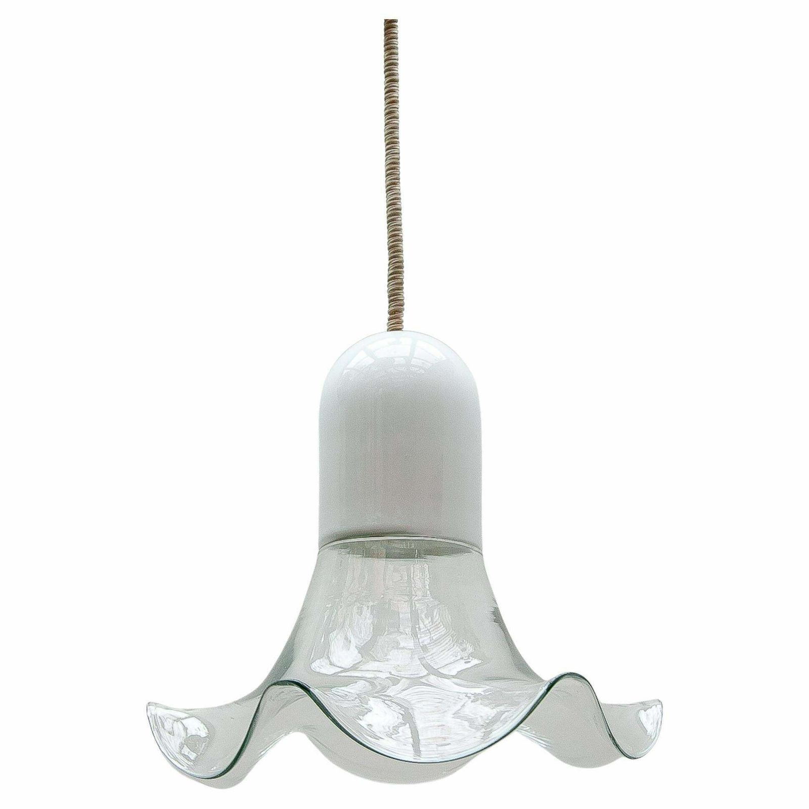 Leucos Clear And Opal Chandelier By Roberto Pamio & Renato Toso, 1970s photo furniture