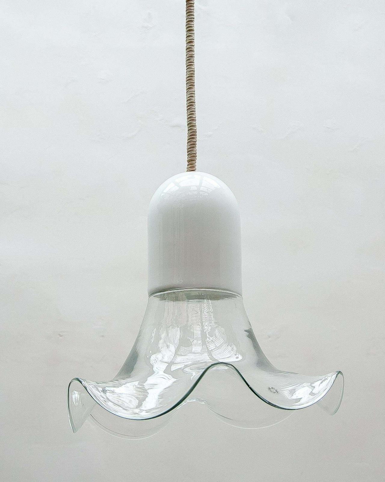 Leucos Clear And Opal Chandelier By Roberto Pamio & Renato Toso, 1970s photo 1655.0