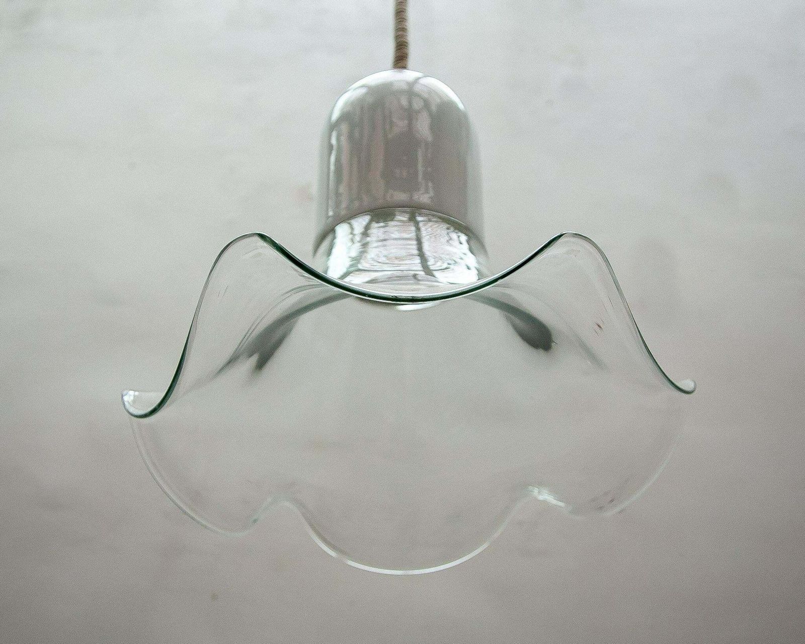 Leucos Clear And Opal Chandelier By Roberto Pamio & Renato Toso, 1970s photo buy