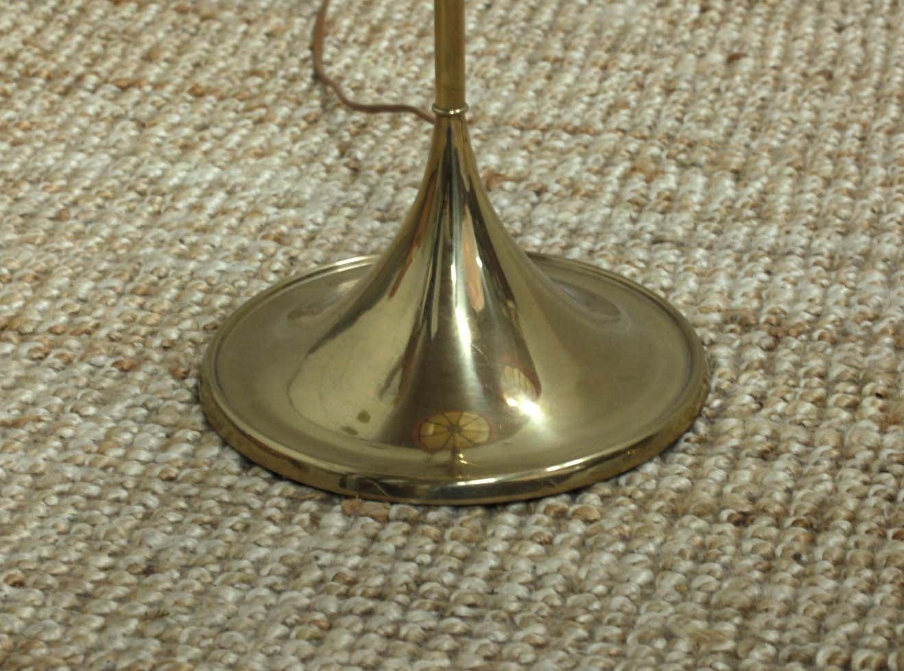 photo furniture Bergboms, Pair Of Floor Lamps, G 024, Brass, Scandinavian Modern / Midcentury