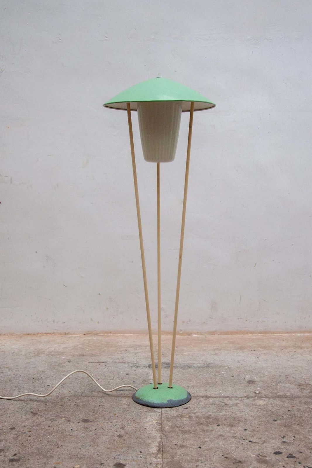 Green Mushroom Floor Lamp Expo 58, Bega Belgium photo furniture