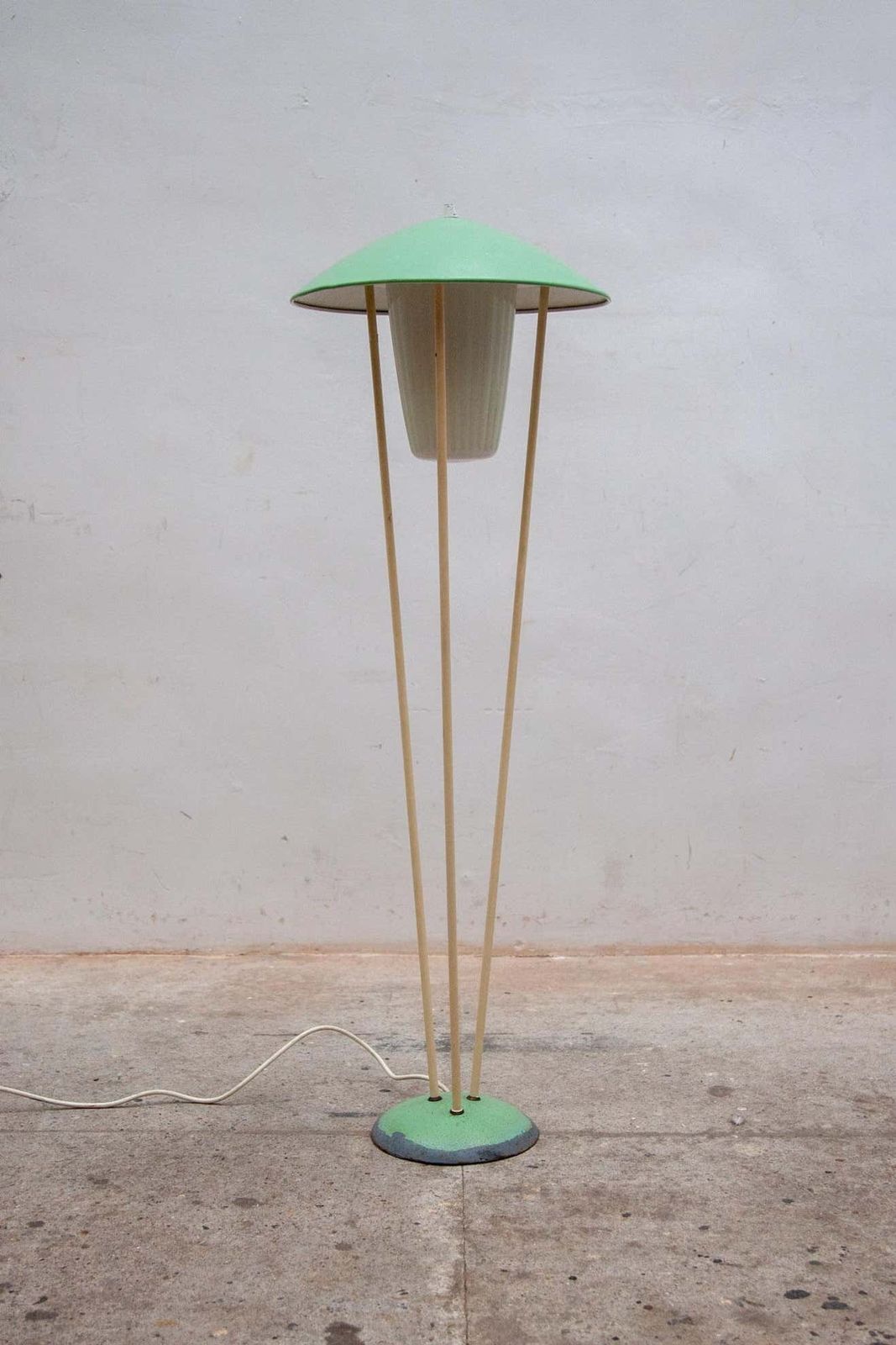 Green Mushroom Floor Lamp Expo 58, Bega Belgium photo Lighting