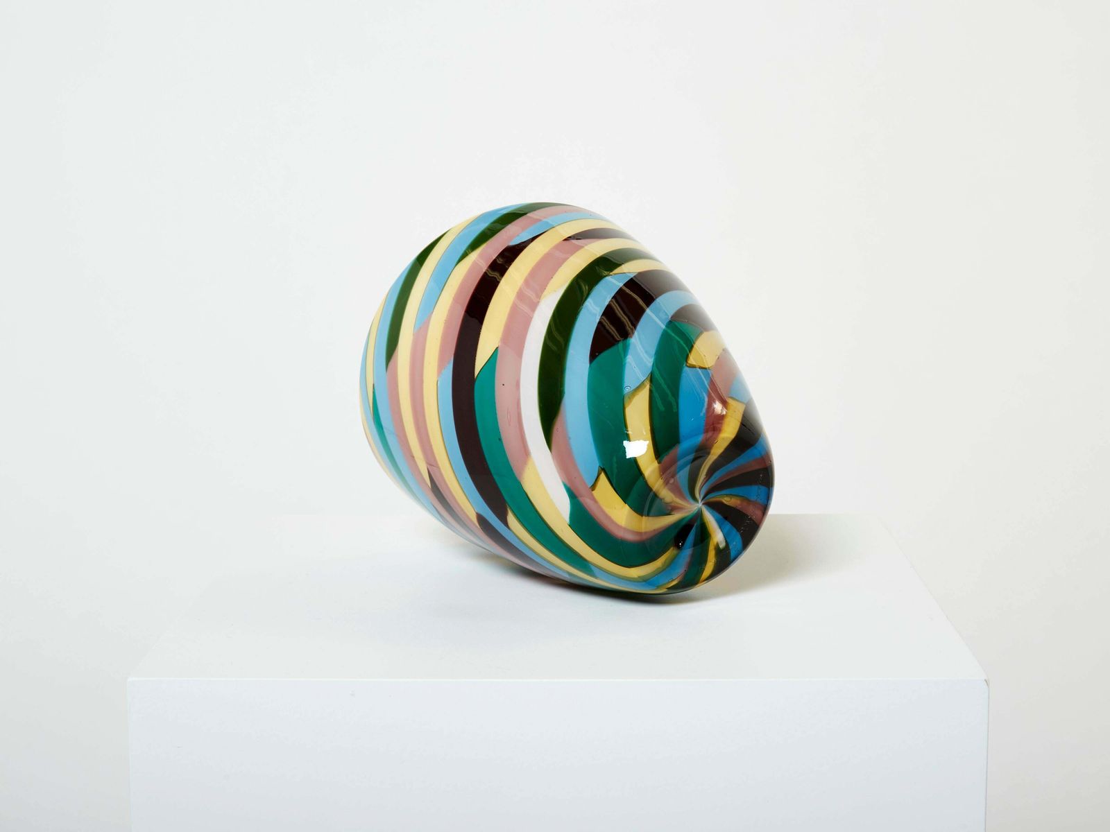 Laura De Santillana For Venini Blown Glass Klee Vase  1984 photo 3890.355