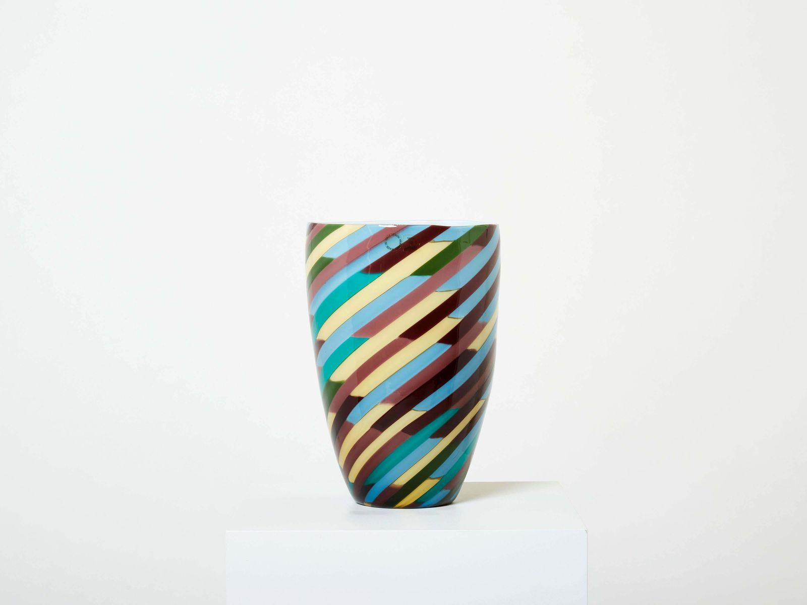 Grand vase Klee en verre soufflé Laura De Santillana pour Venini, 1984 photo for sale