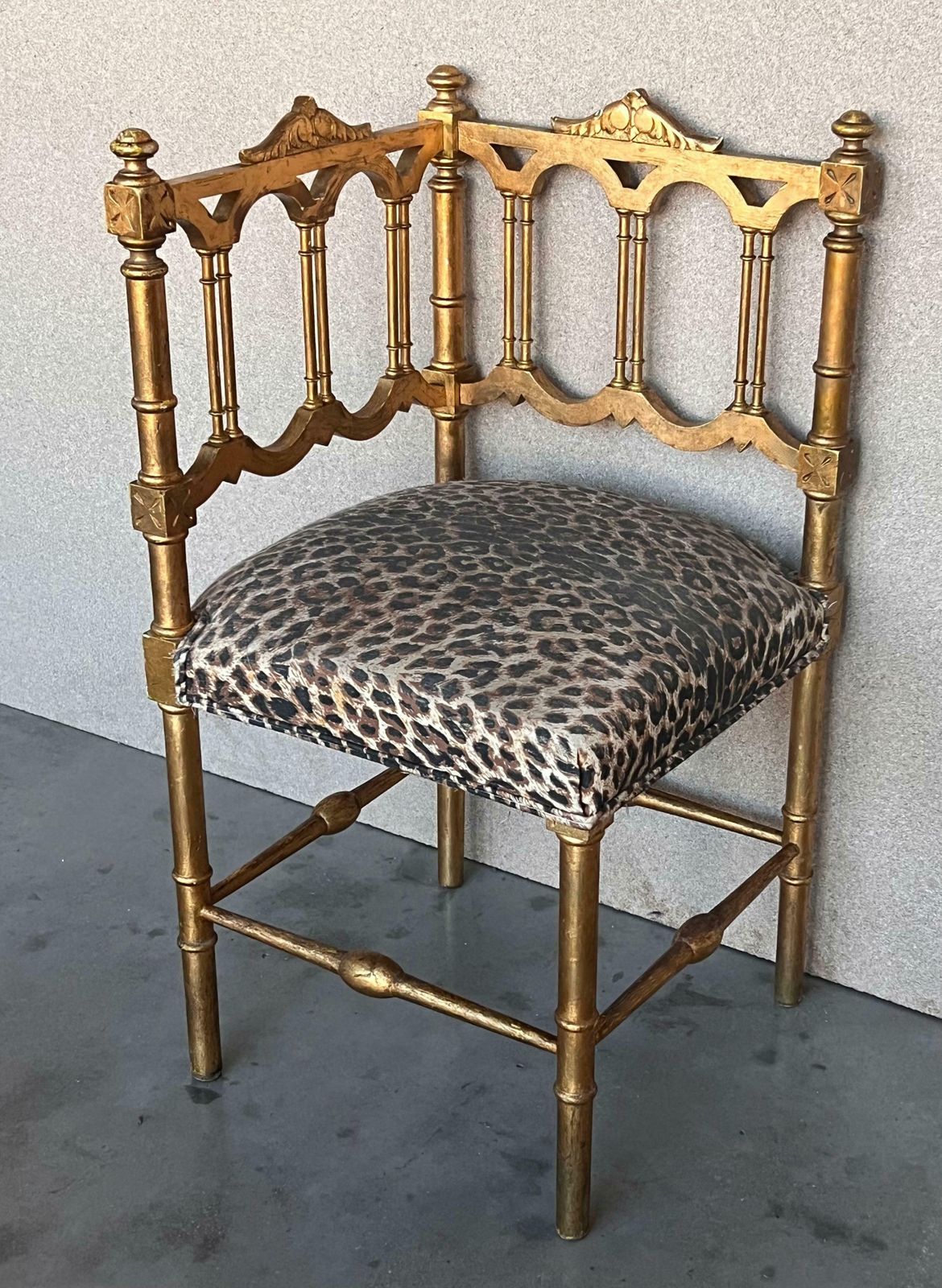 Pair Of French Provincial Gilted Wood Corner Chairs, C1900 photo 2345.0