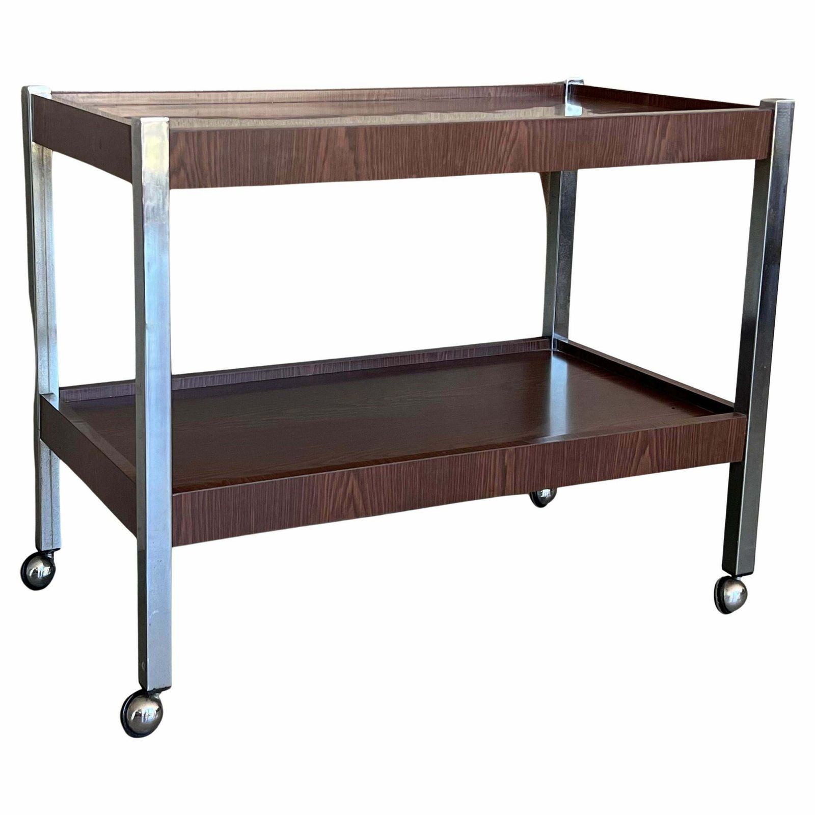 Italian Mid Century Modern Rolling Bar/Serving Cart