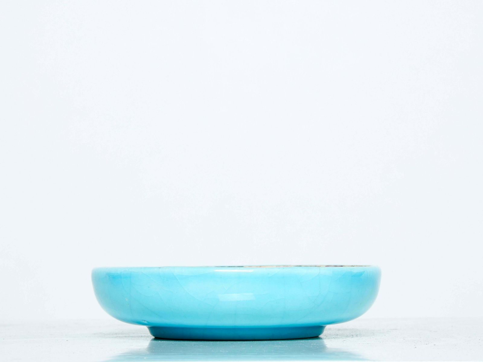 Blue Flowers Art Deco Bowl Emaux De Longwy, 1950 photo for sale