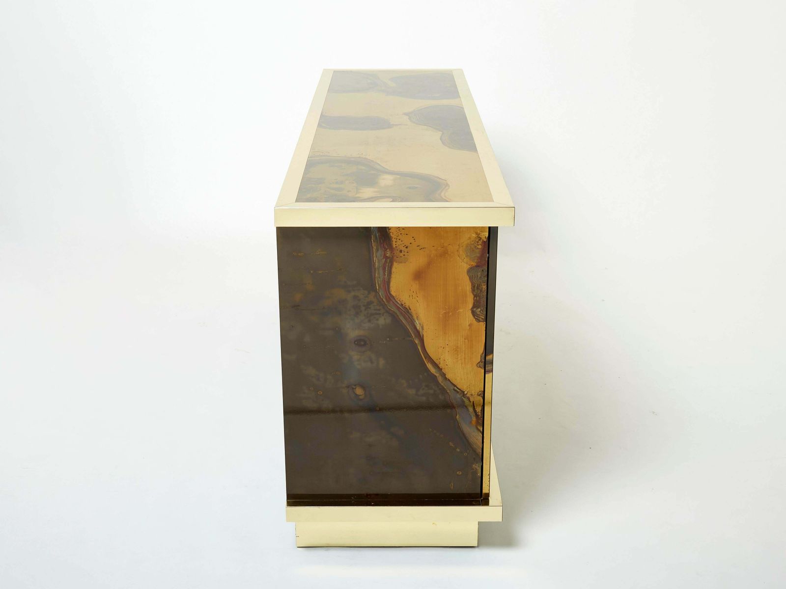 photo furniture Buffet en laiton oxydé, par Isabelle et Richard Faure, années 1970