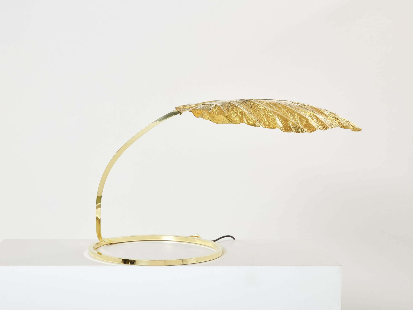 Lampe de table Rhubarb en laiton Tommaso Barbi pour Bottega Gadda, années 1970 photo buy