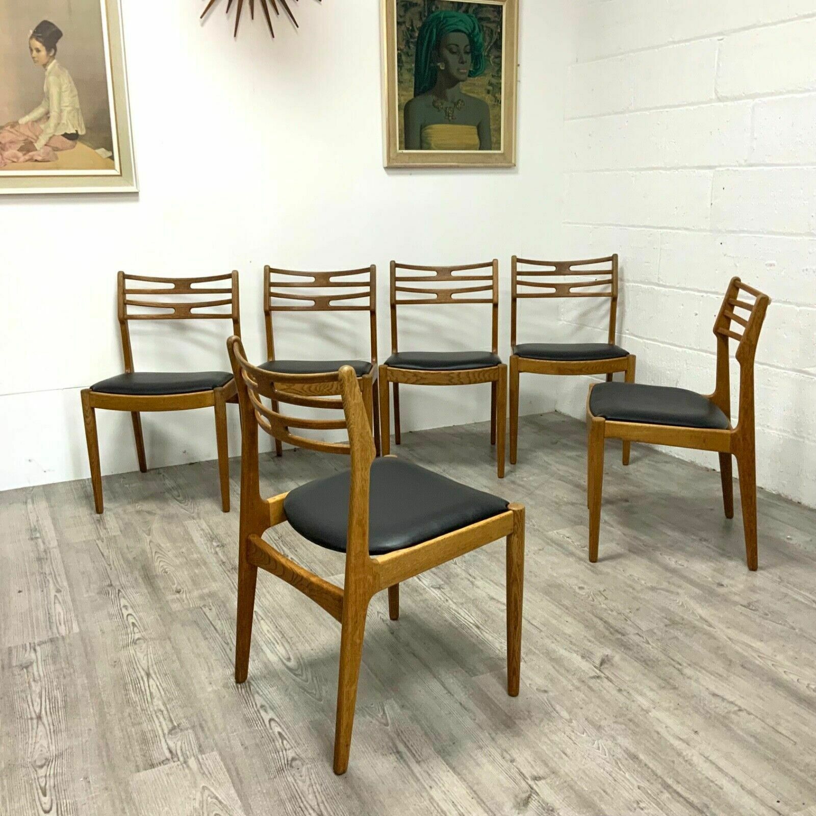 Set Of 6 Danish Johannes Andersen Model 101 Dining Chairs For Vamo Sonderborg photo buy