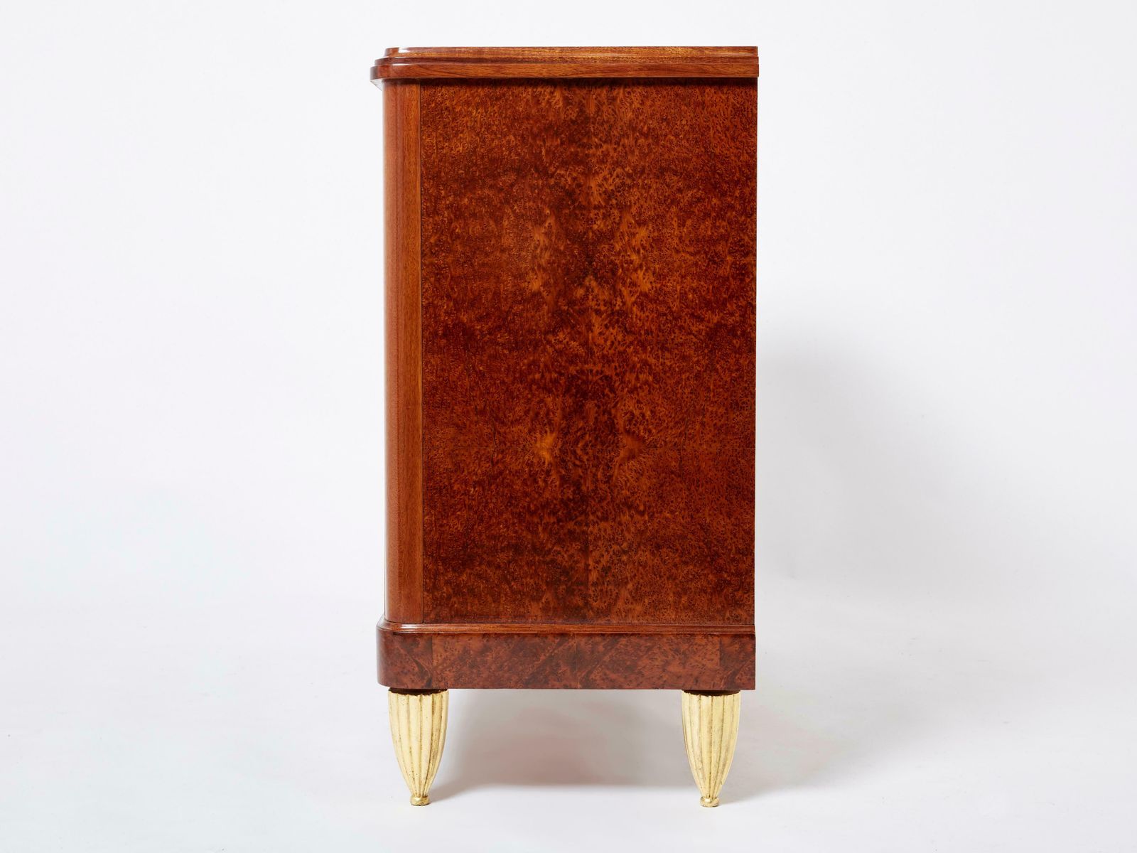 Art Deco Amboyna Burl Wood Commode Attr. Maurice Dufrène 1940s photo vintage