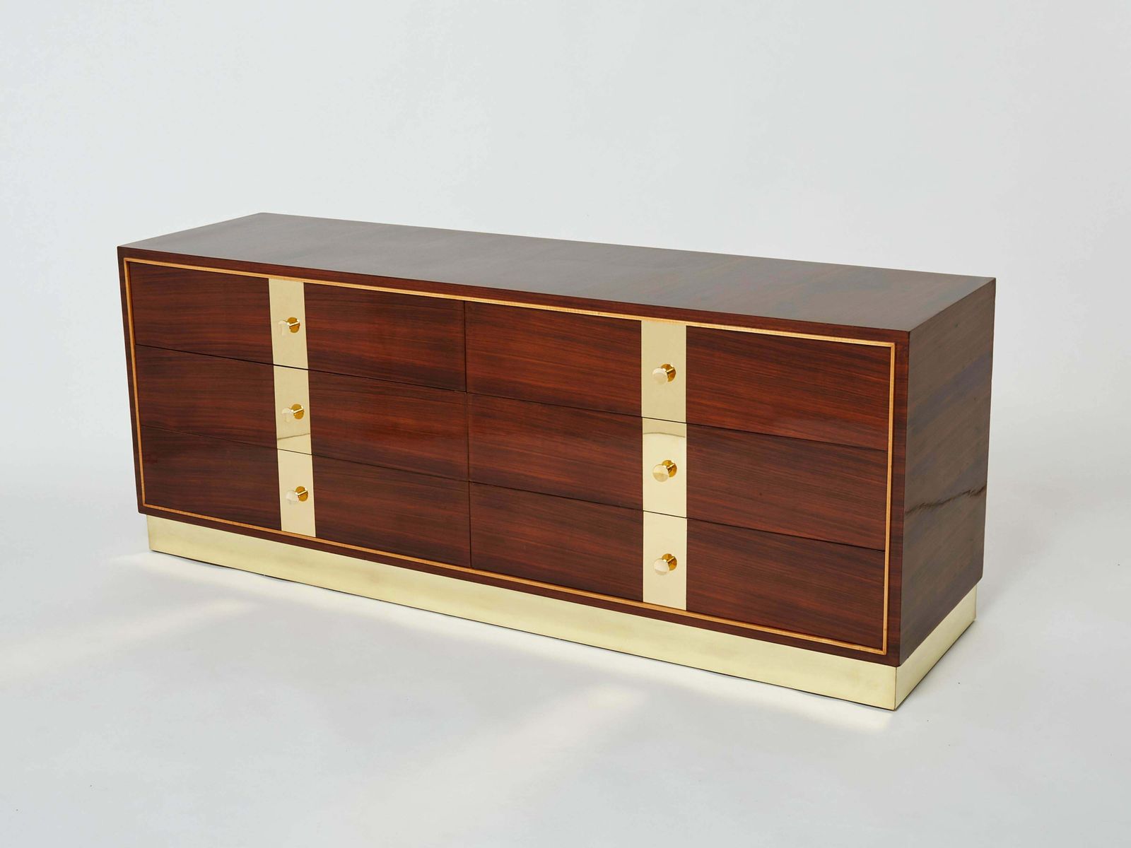 Commode ISA Bergamo en palissandre et laiton, années 1950 photo vinterior