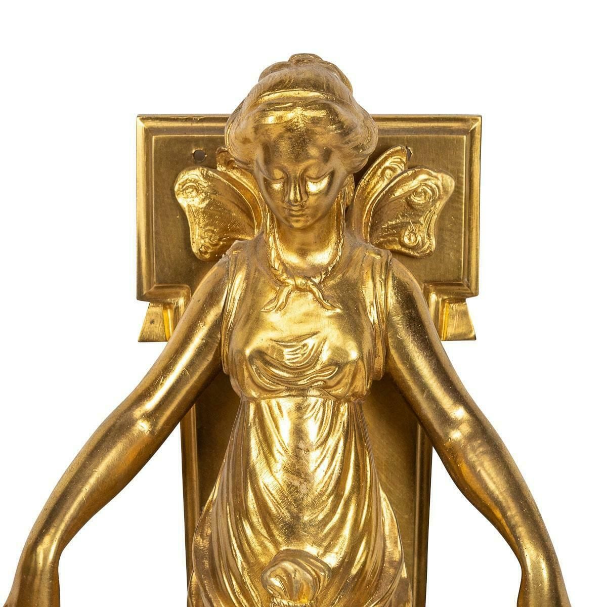 19th Century French Neoclassical Style Pair Of Ormolu Gilt D'appliques, C.1870 photo furniture
