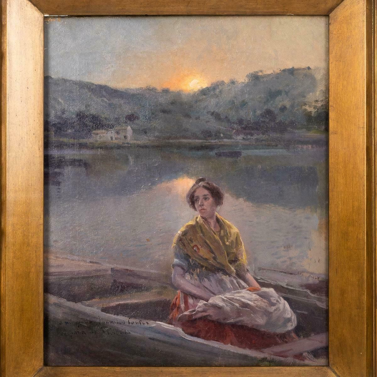 'Crepusculo' (Twilight) Signed By Eliseo Meifren (Spain 1856 1949) photo for sale