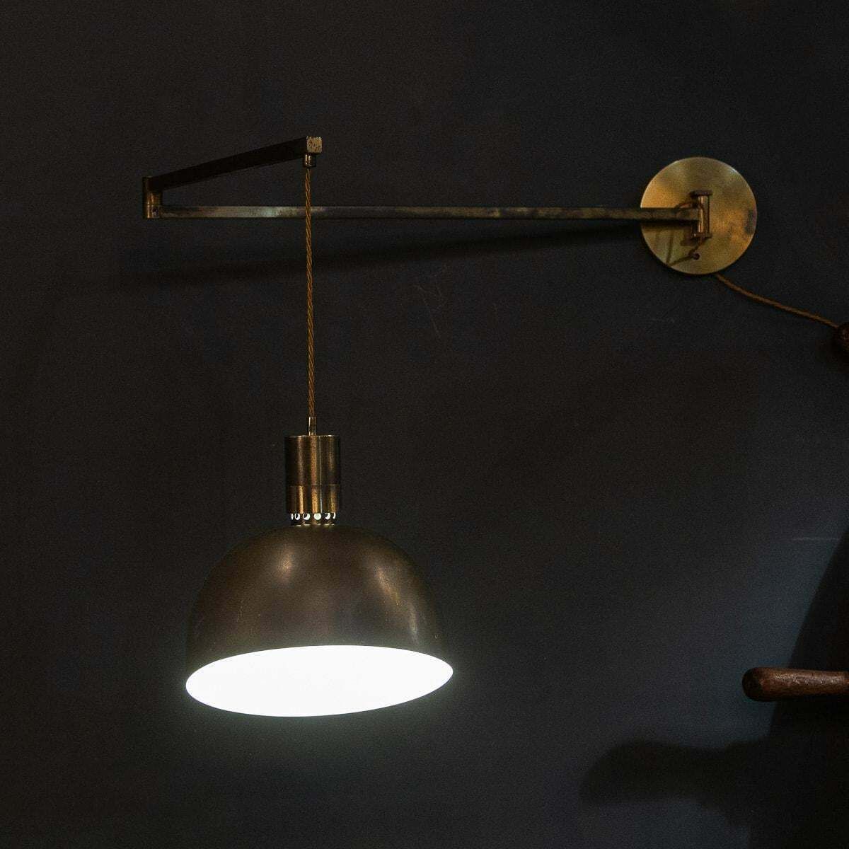 Pair Of Italian Brass Articulated Wall Lights By Albini & Helg, C.1960 photo 3495.0