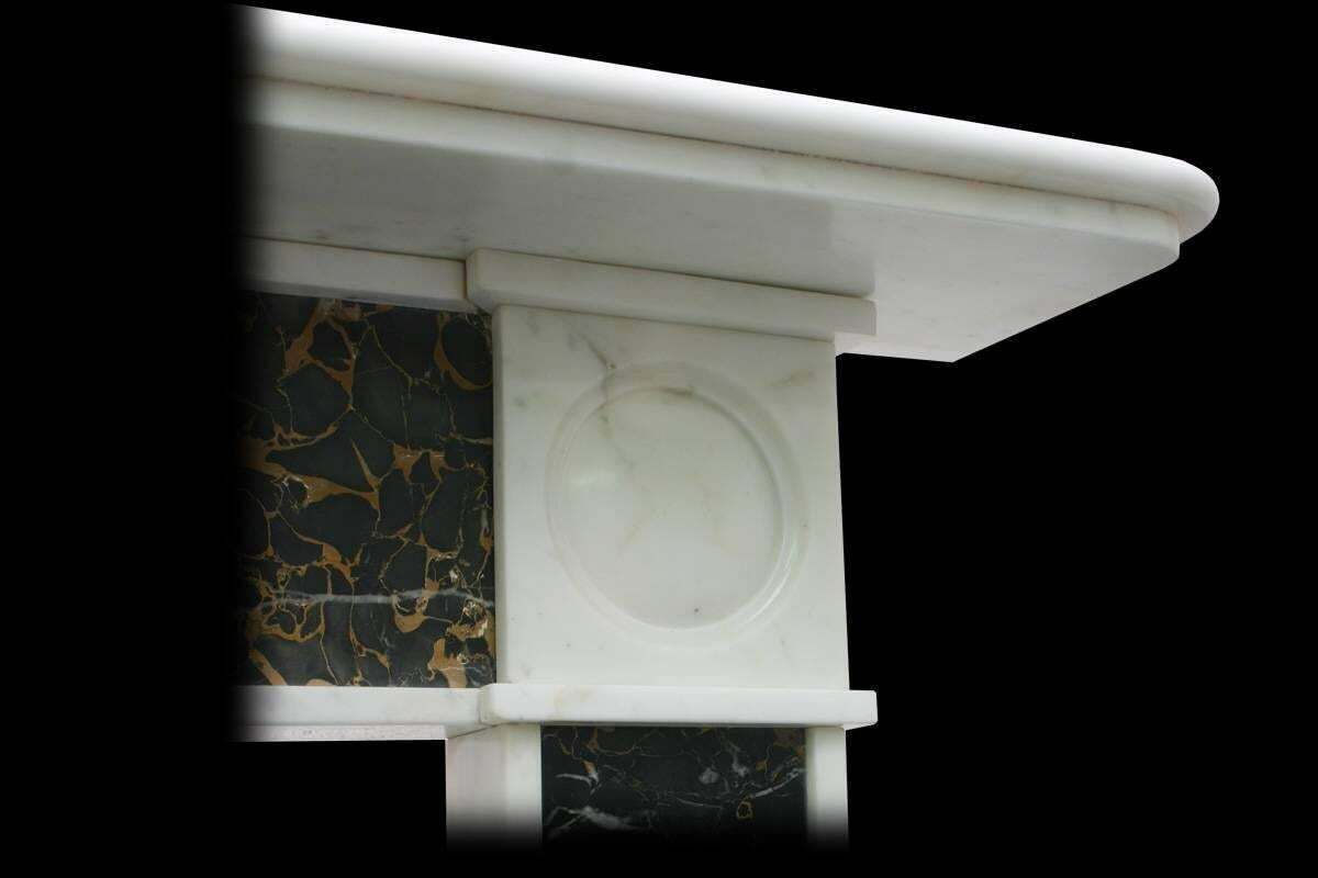 Large 19th Century Regency Statuary And Portoro Marble Fireplace Mantle photo Home Fixtures