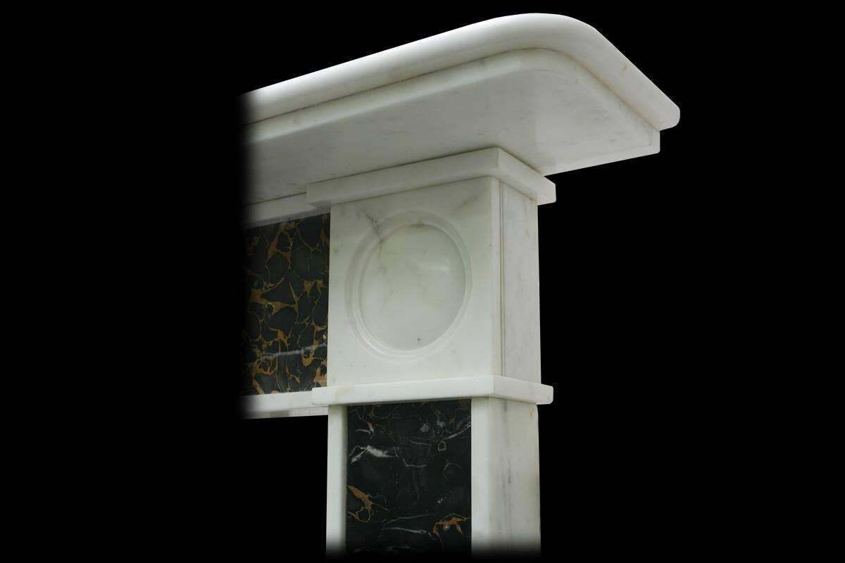 Large 19th Century Regency Statuary And Portoro Marble Fireplace Mantle photo 9900.0