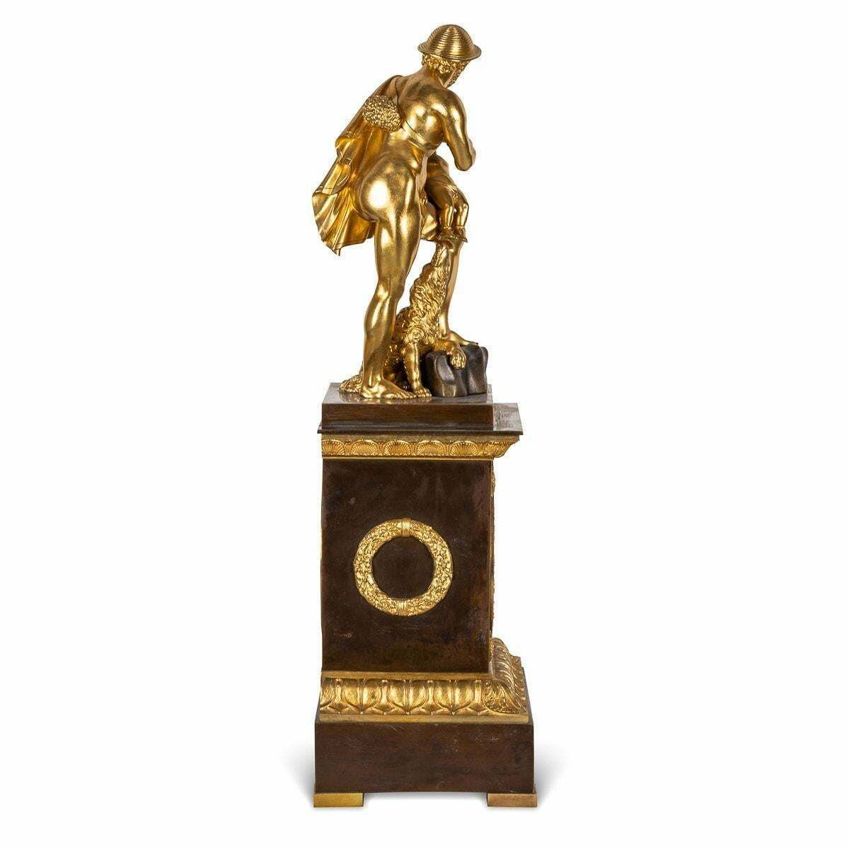 19th Century French Empire Style Bronze Mantel Clock, C.1870 photo Home Decor