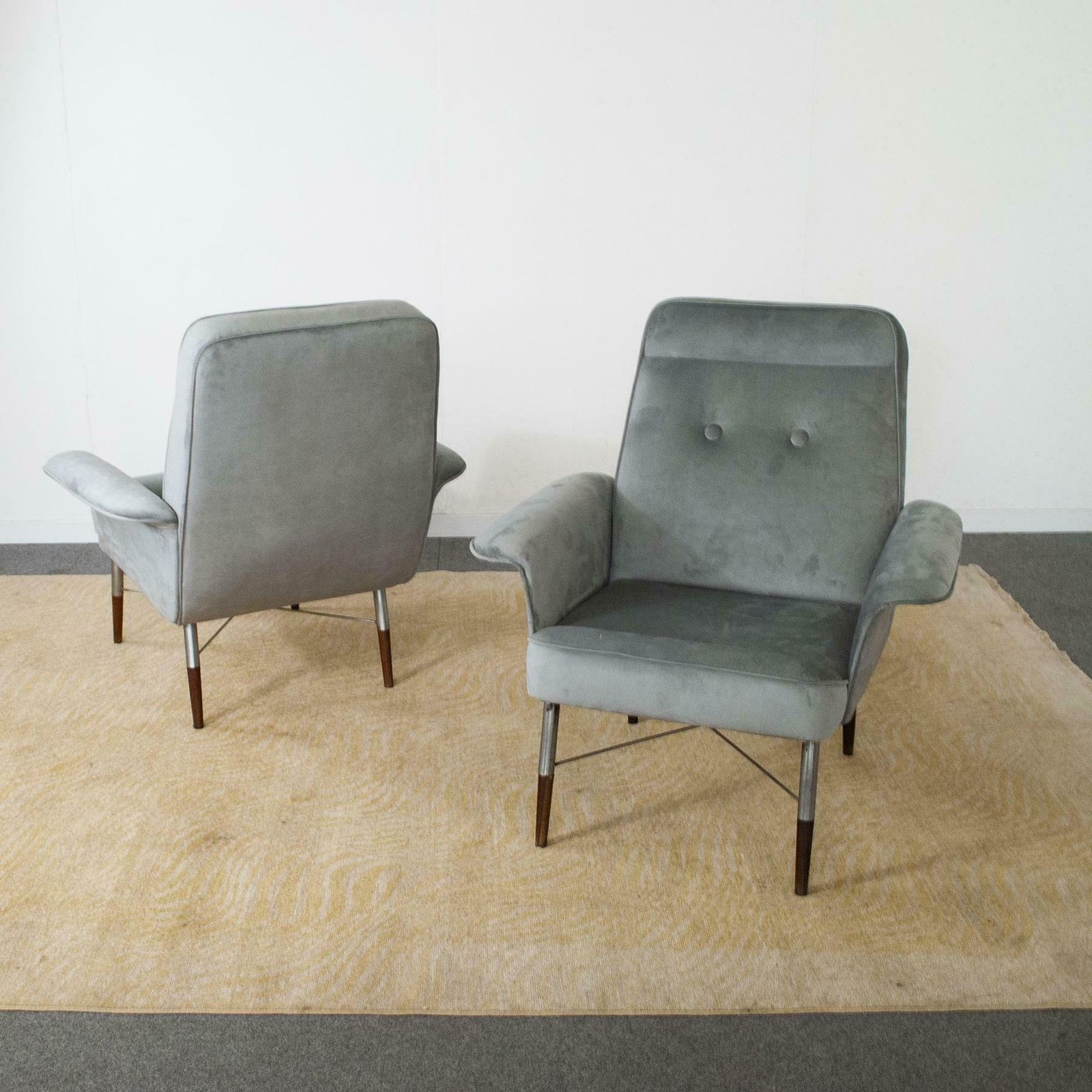 photo furniture Italian Mid Century Pair Of Armchairs From The Sixties