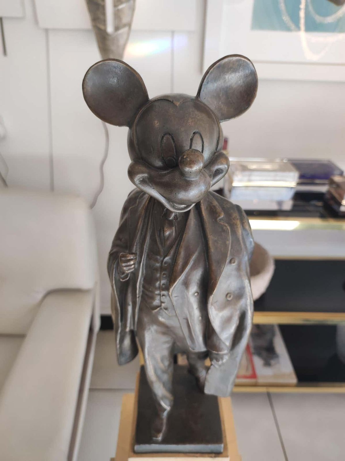 Alexander Kosolapov "Mickey Lenin Malevich" Bronze And Wood Sculpture N° 2/3 photo Home Decor