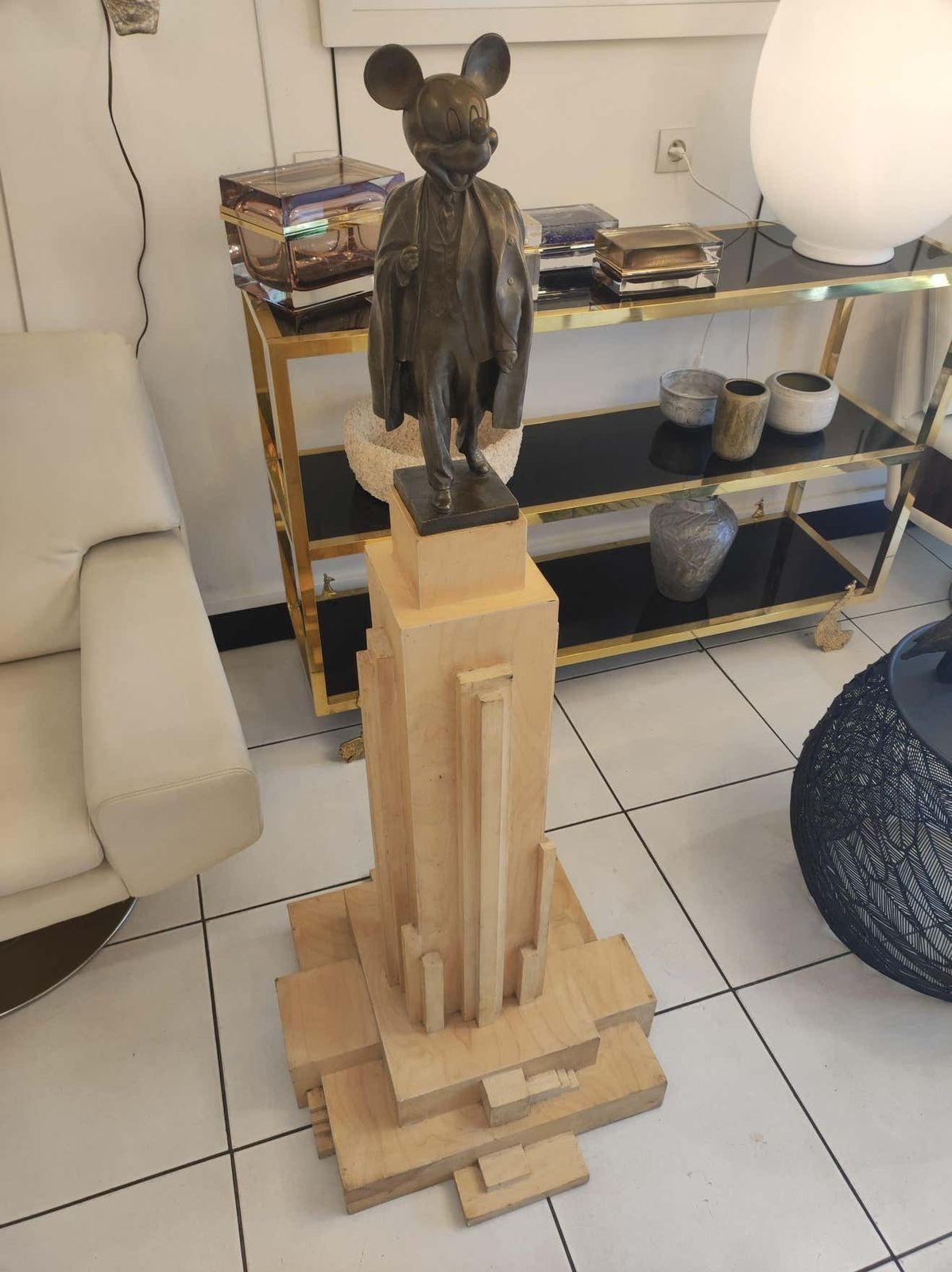 Alexander Kosolapov "Mickey Lenin Malevich" Bronze And Wood Sculpture N° 2/3 photo buy