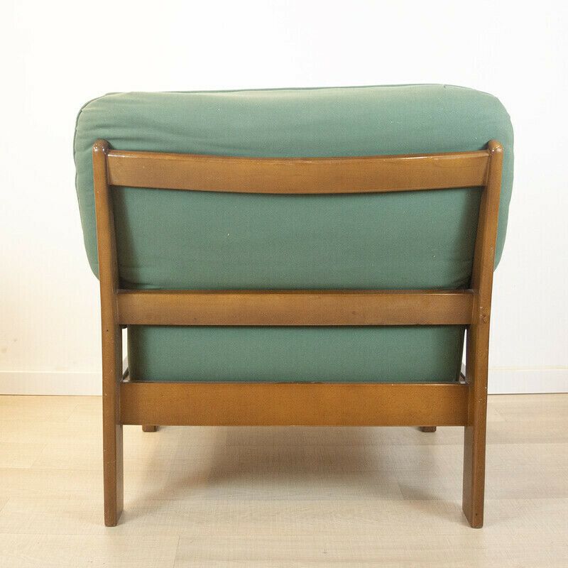 Vintage Armchair With Upholstered Cushions, Spain 1970s photo 365.0