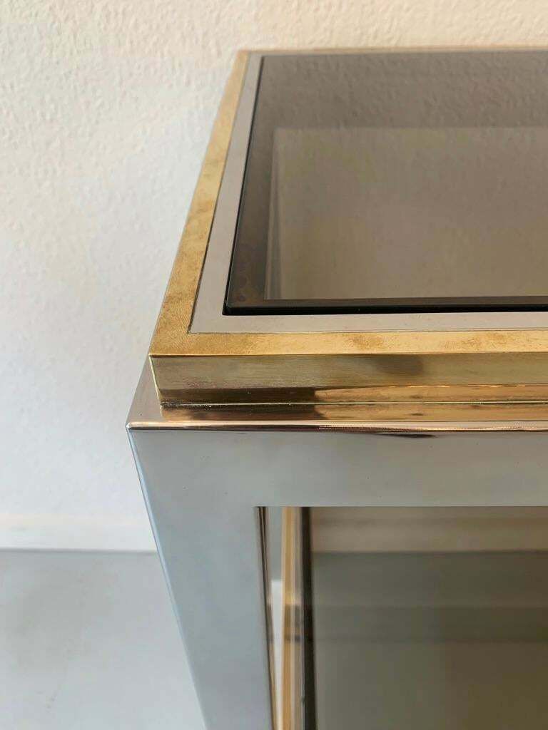 Brass & Chrome "Flaminia" Console Table By Willy Rizzo, Italy, Ca. 1970''S photo furniture