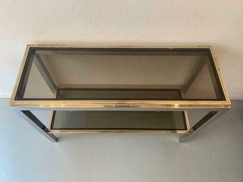 Brass & Chrome "Flaminia" Console Table By Willy Rizzo, Italy, Ca. 1970''S photo Furniture