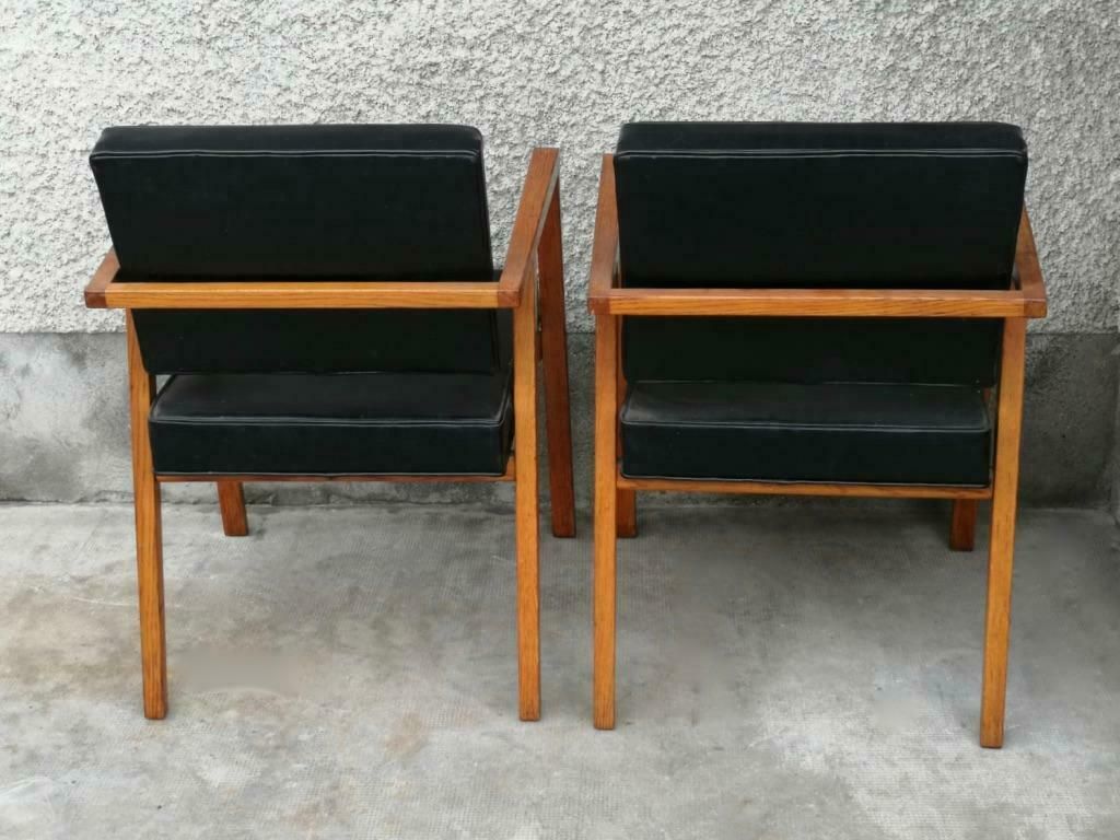 Early Franco Albini Pair Of Oak "Luisa"/ N°48 Dining Chair By Knoll, Ca. 1949 photo for sale